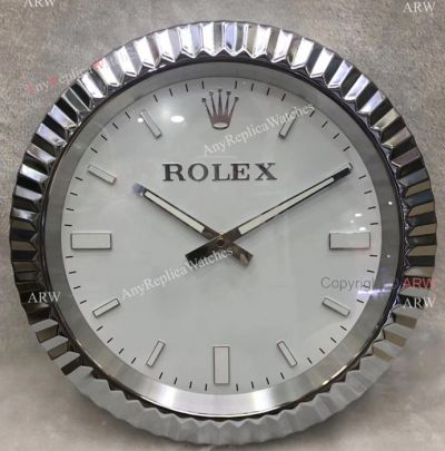 Best Copy Rolex Datejust Wall Clock - Stainless Steel White Dial